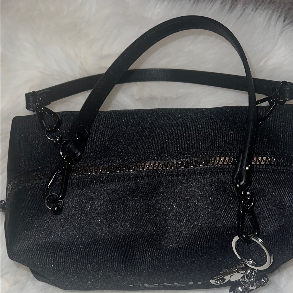 Coach Black Converted Bag with Silver Charm - Picture 5 of 7